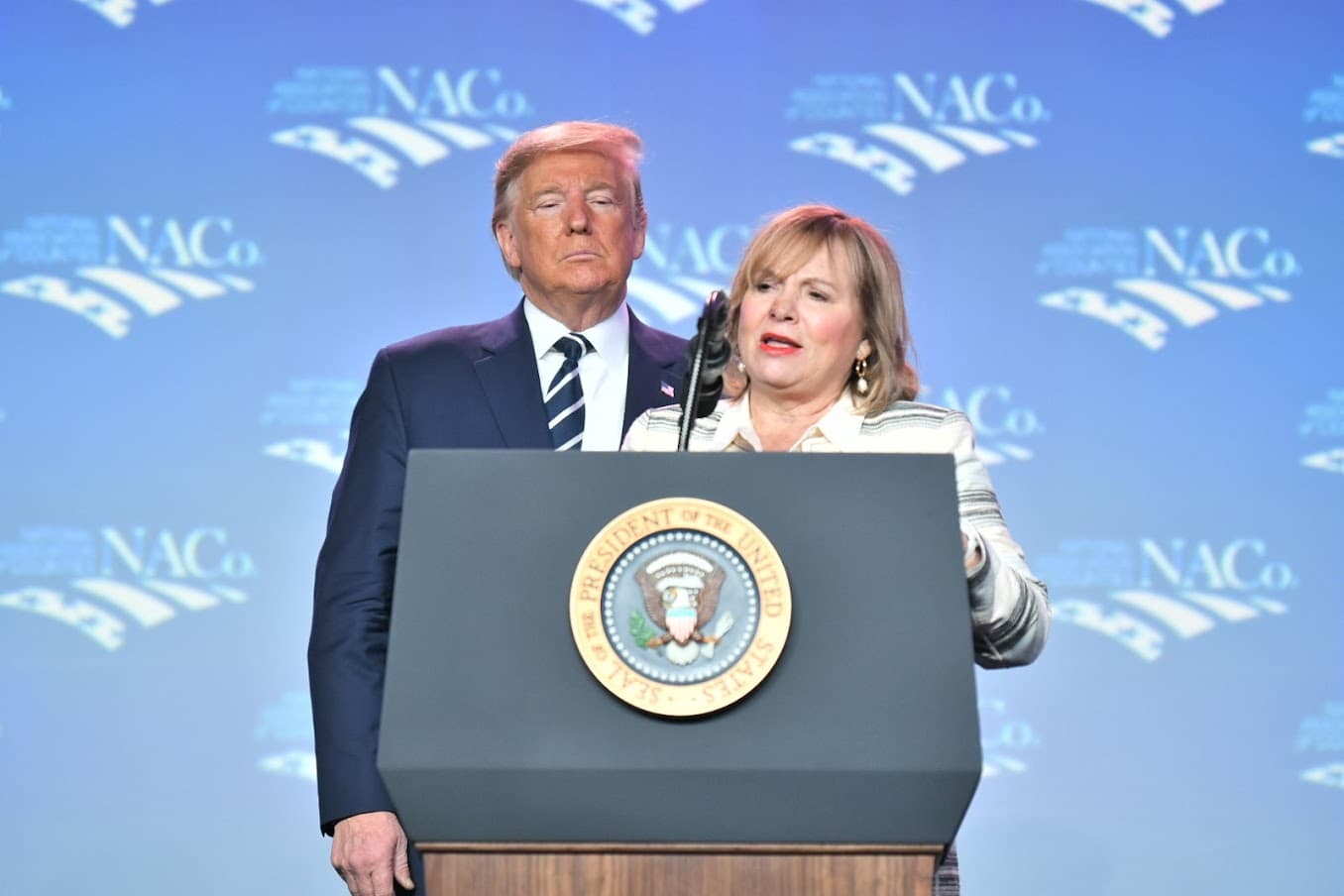 Commissioner Kathryn Starkey and President Donald Trump