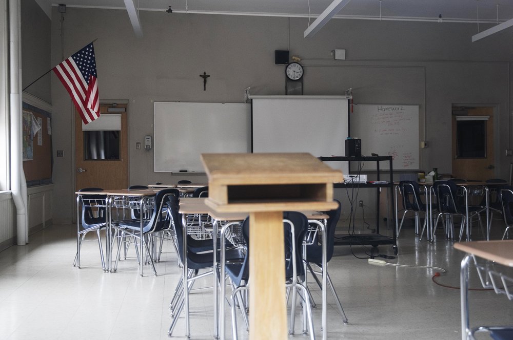 empty classroom