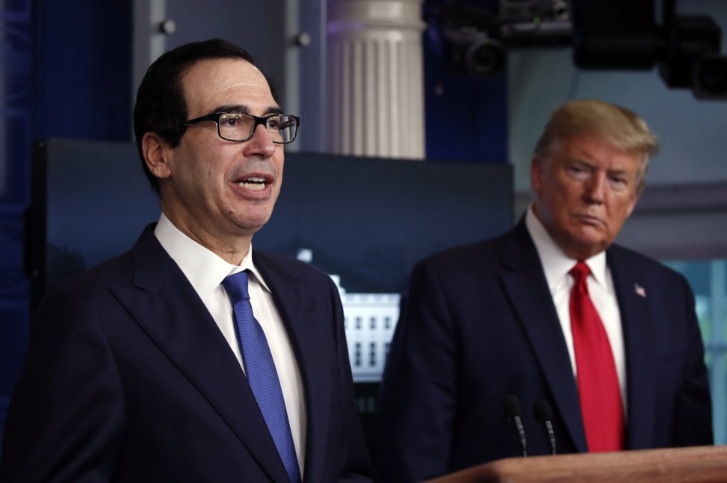 Steven Mnuchin and Donald Trump