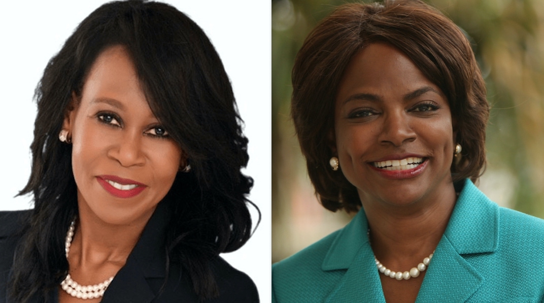 Vennia Francois and Val Demings