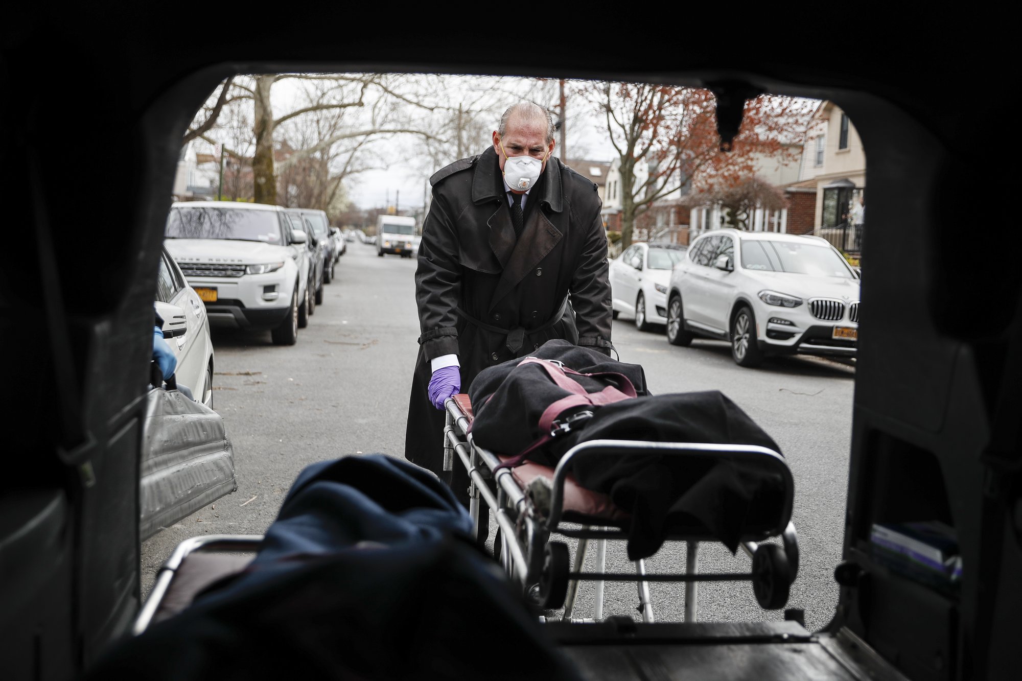 coronavirus hearse