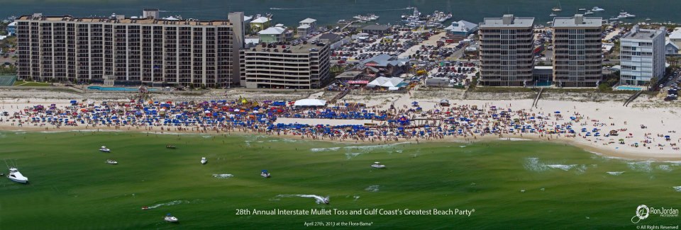 Mullet Toss Arial View