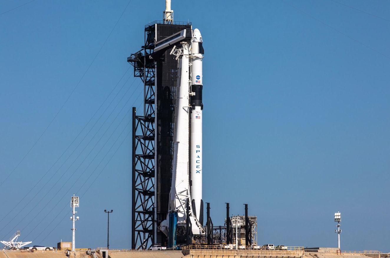 SpaceX Demo-2 Falcon 9 rocket and Crew Dragon capsule