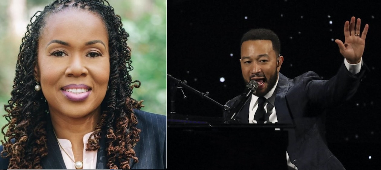 Monique Worrell and John Legend