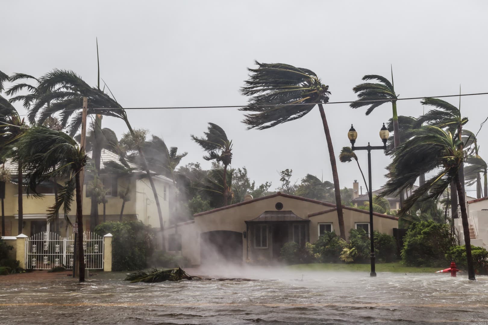 Hurricane Irma and tropical storm at Fort Lauderdale, Florida.