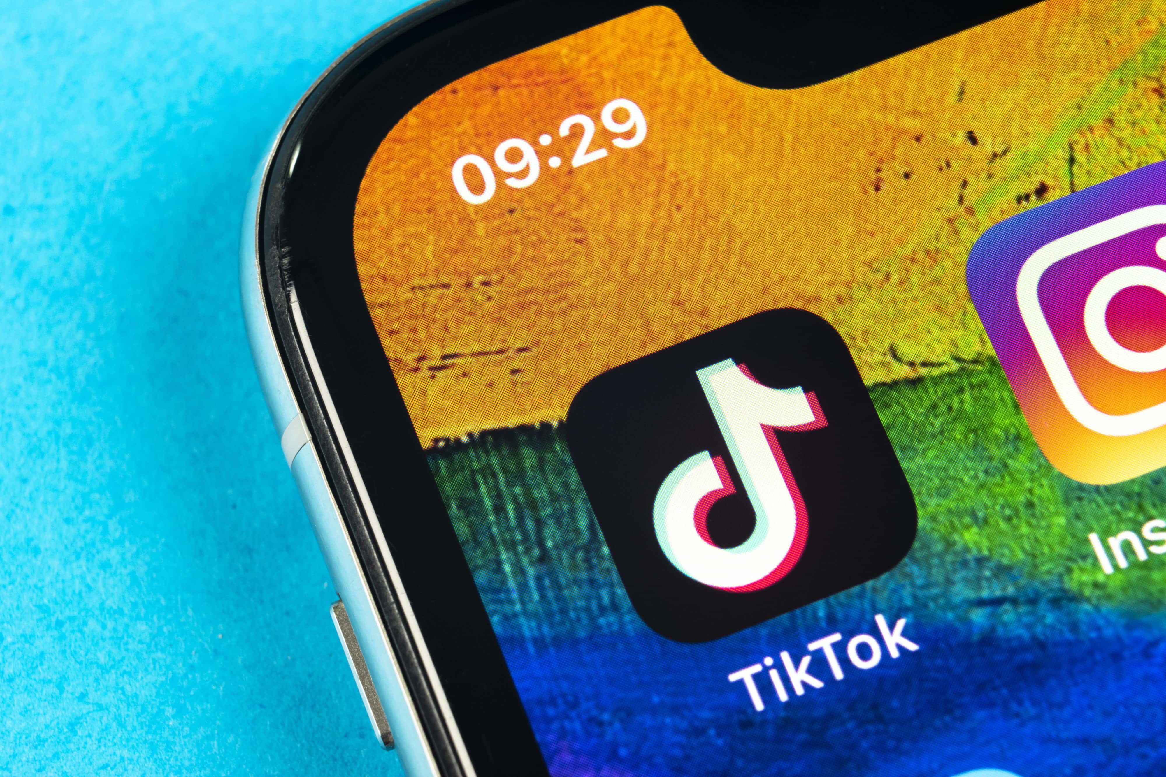 Helsinki, Finland,  May 4, 2019: Tik Tok application icon on Apple iPhone X screen close-up. Tik Tok icon. tik tok application. Tiktok Social media network. Social media icon