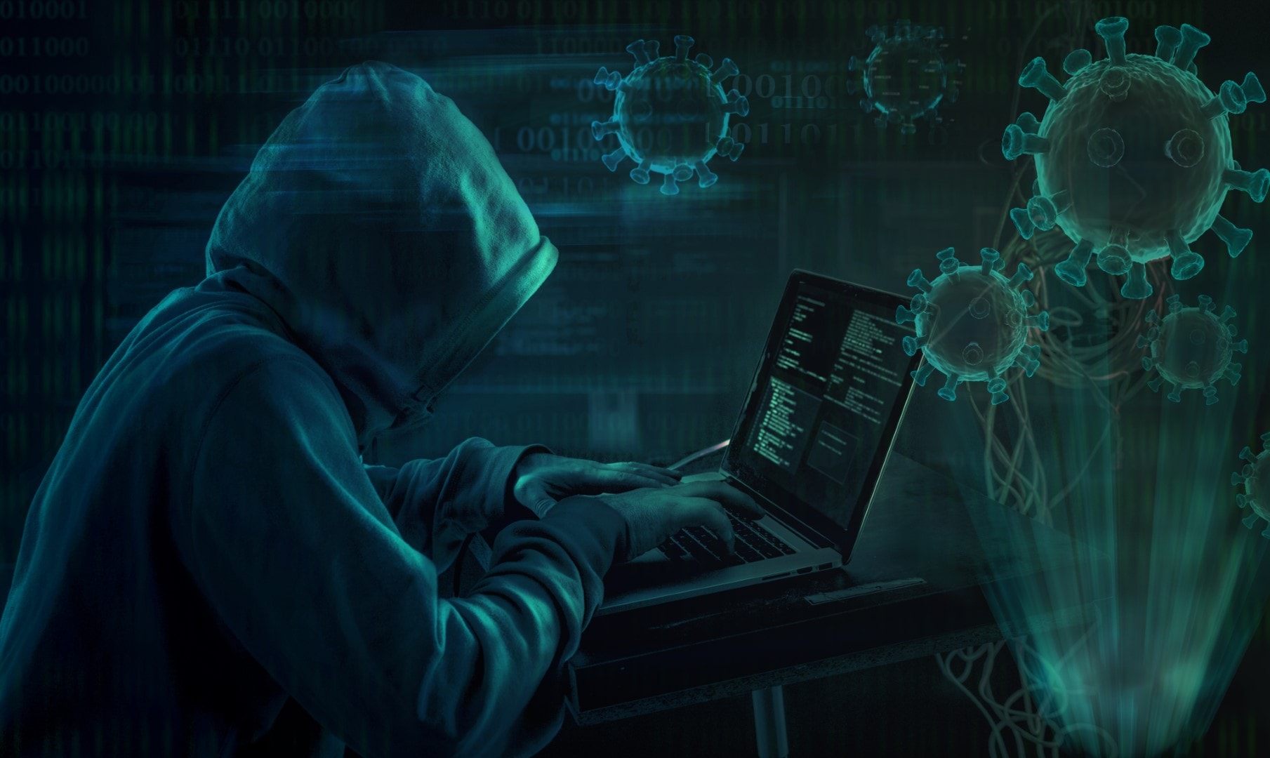 hooded hacker covid19 coronavirus phishing attack scam