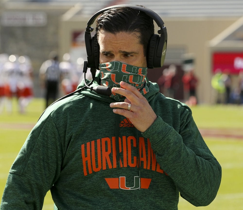 Manny Diaz football coach University of Miami UM