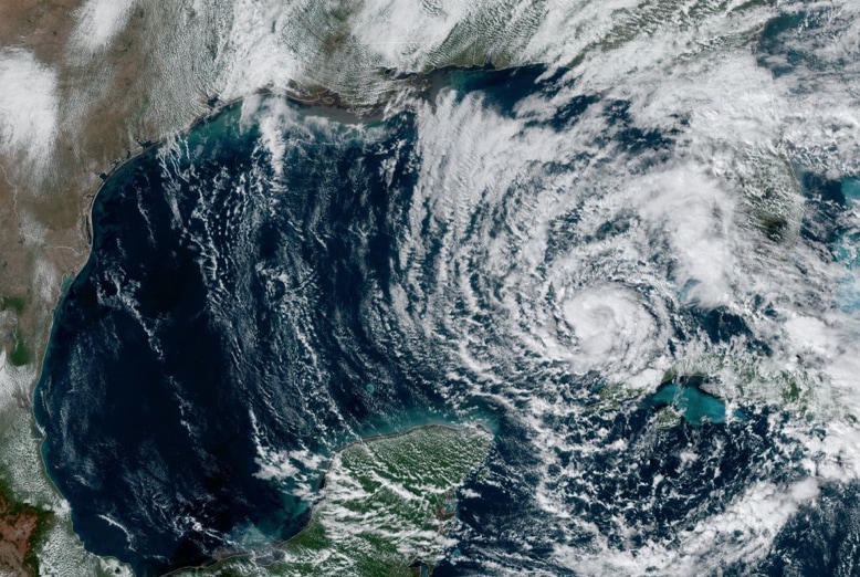 Tropical Storm Eta satellite photo