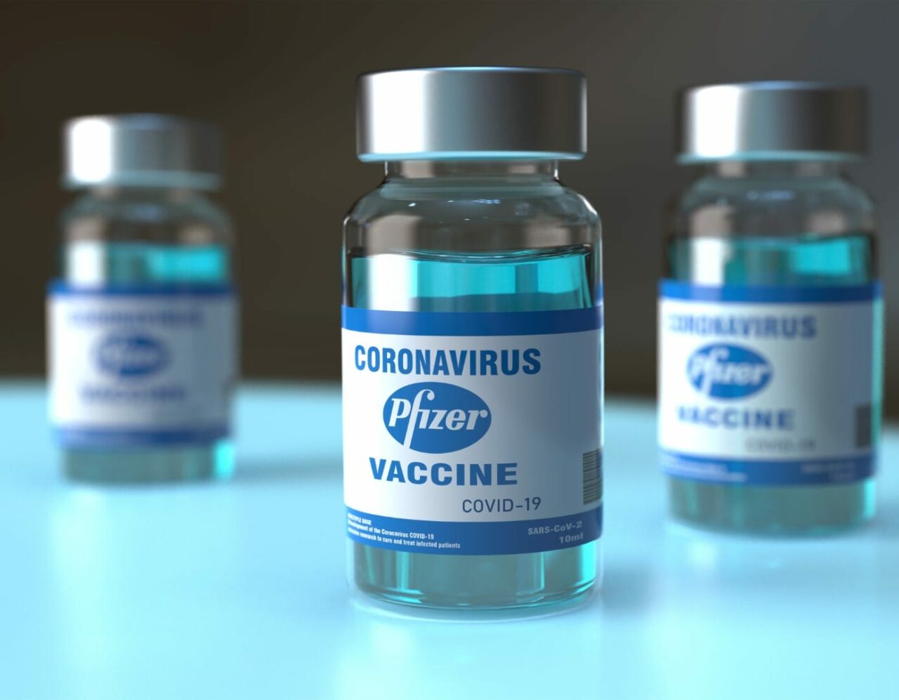 GERMANY - NOV, 10, 2020: Covid vaccine jointly developed by Pfizer and BioNTech was found to be effective in preventing 90 percent of Covid-19 Coronavirus infections