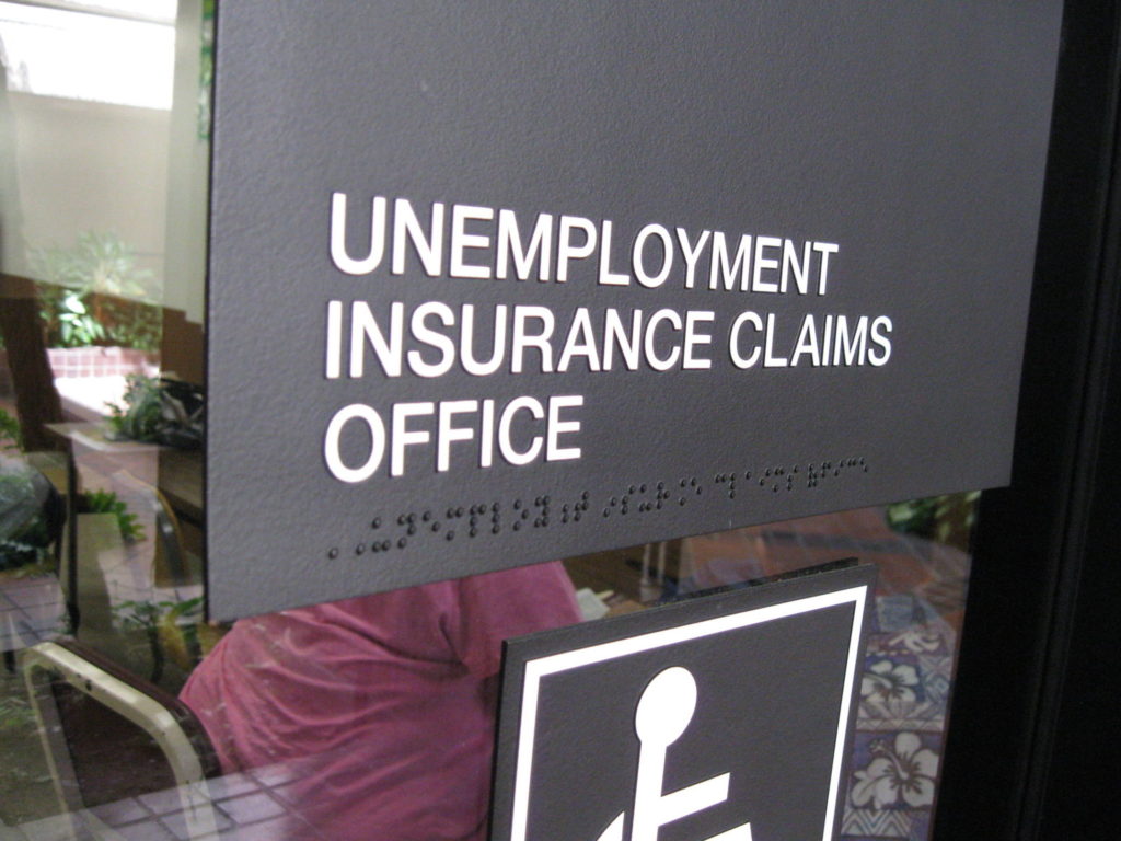 Unemployment sign