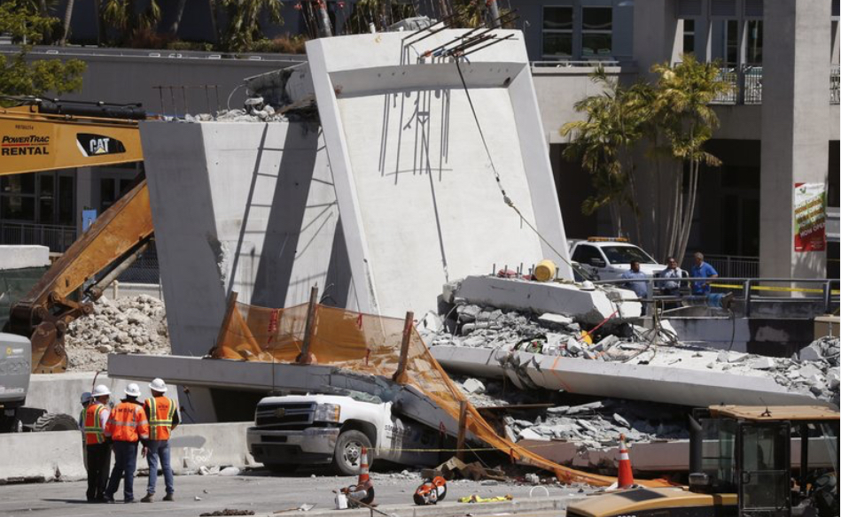 Collapsed bridge near Flordia International University