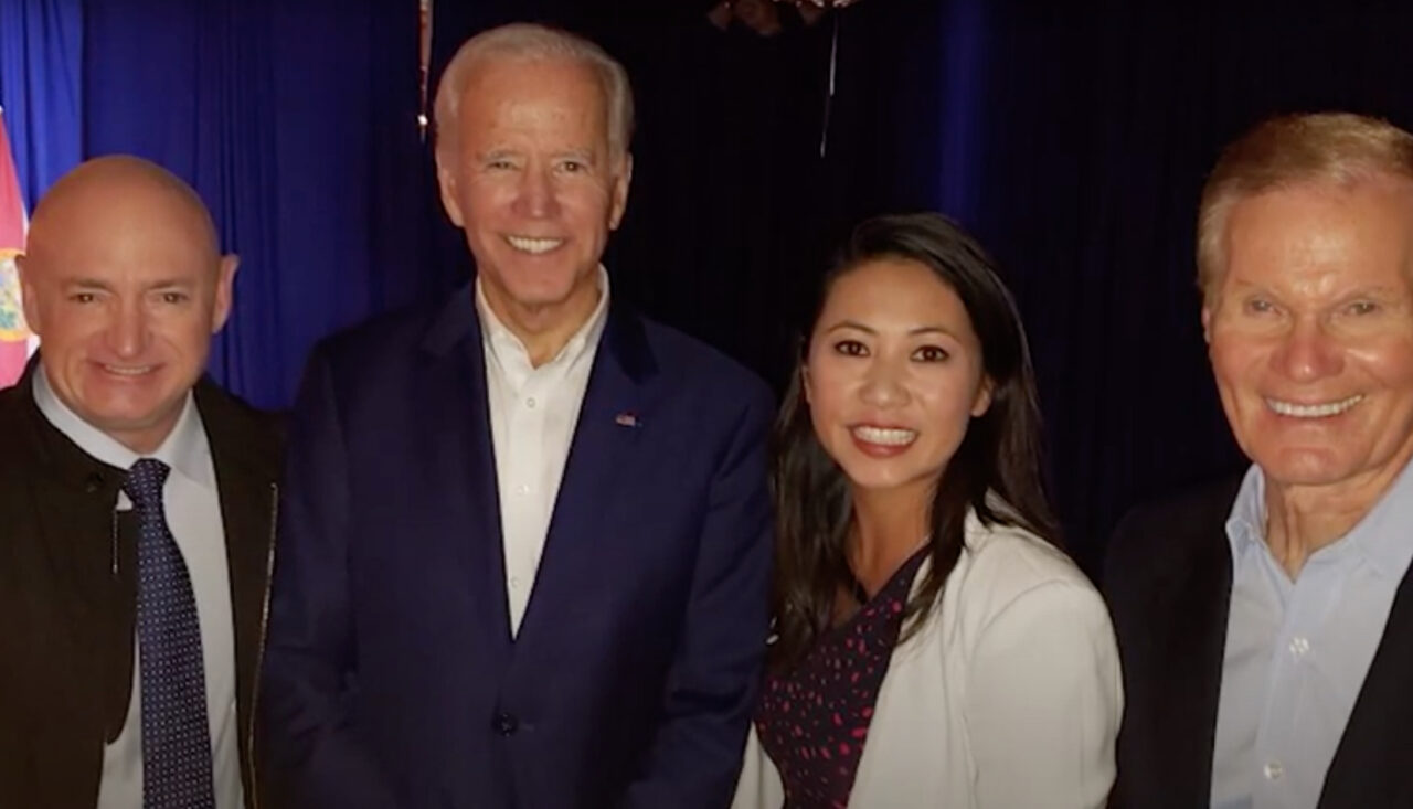 Mark Kelly, Joe BIden, Stephanie Murphy, and Bill Nelson