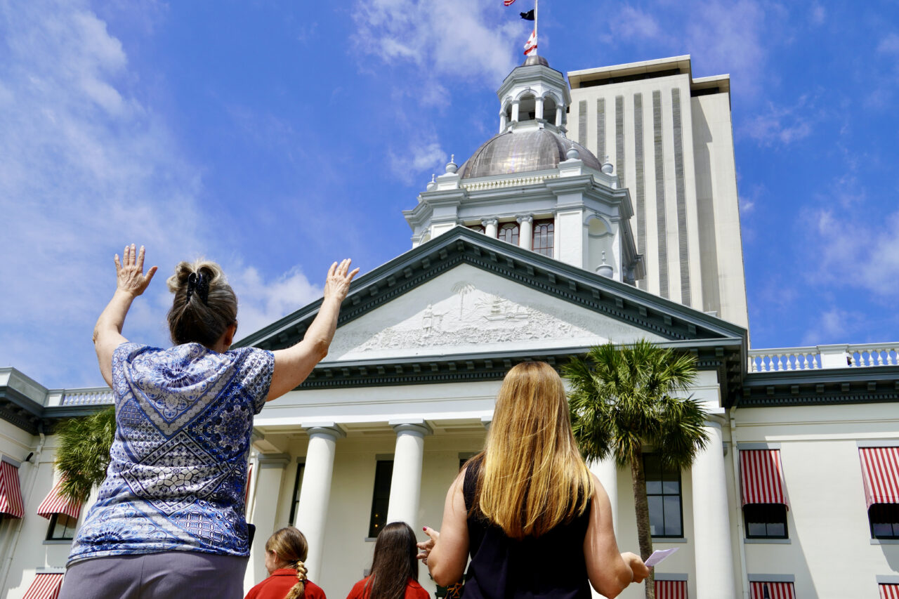 Worshipers celebrate 70th National Day of Prayer outside Florida Capitol