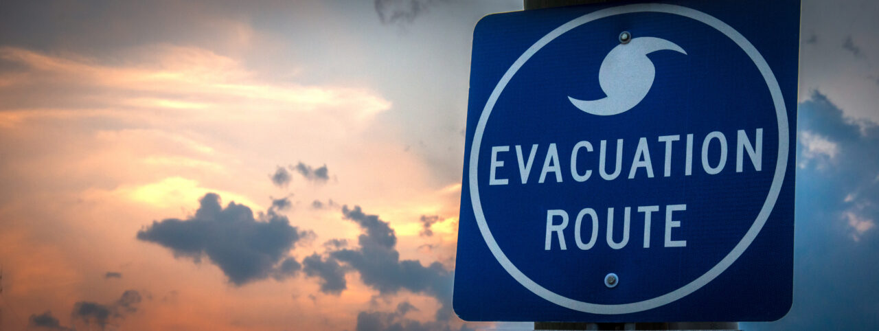"Evacuation Route" Sign