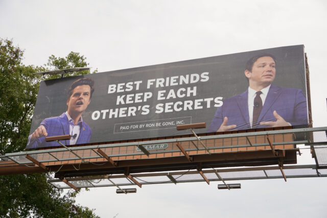 Anti-Ron DeSantis billboards planted blocks away from Governor's Mansion