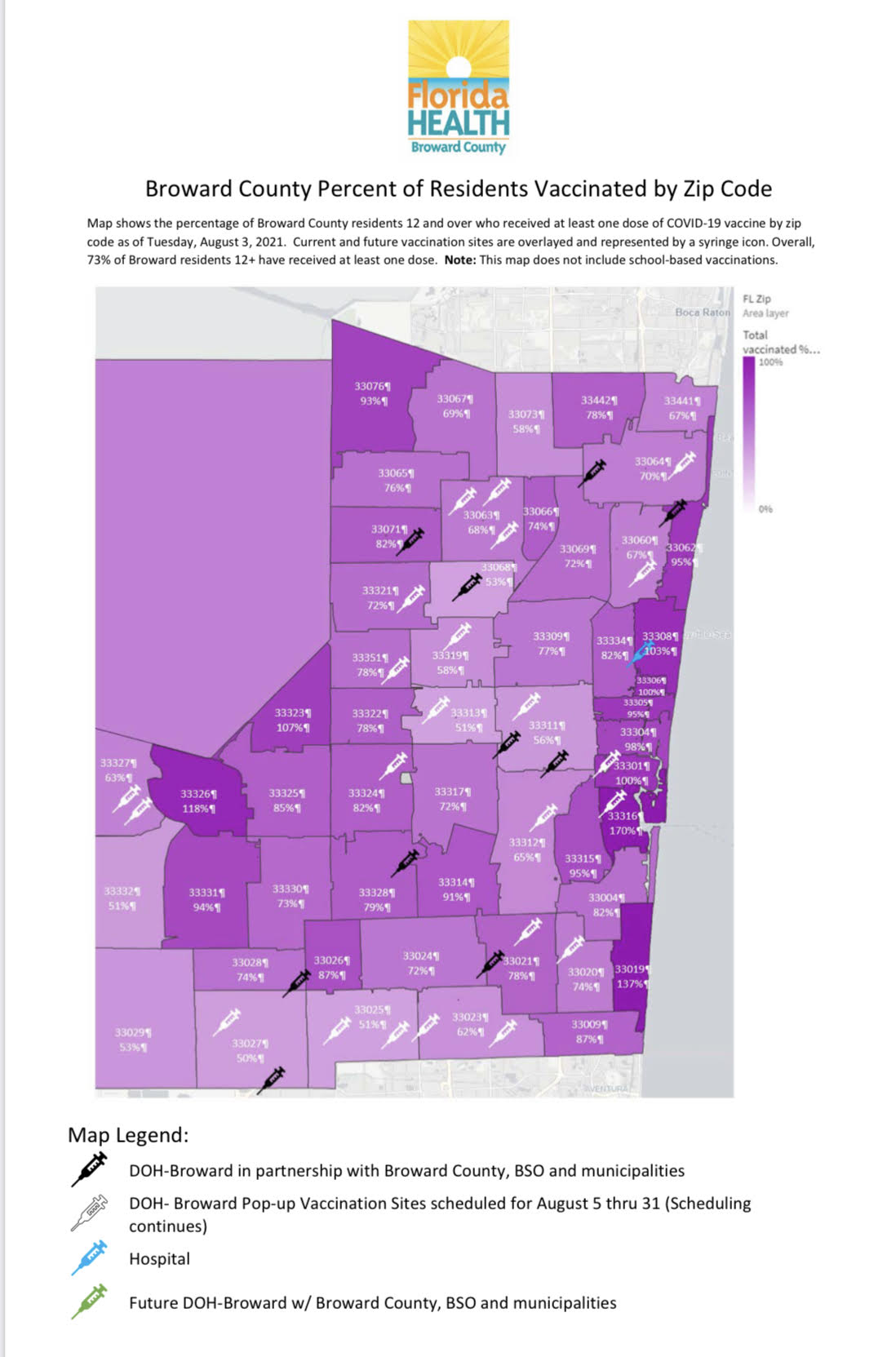 Florida Dep't of Health reports impossible vaccination rates, withholds