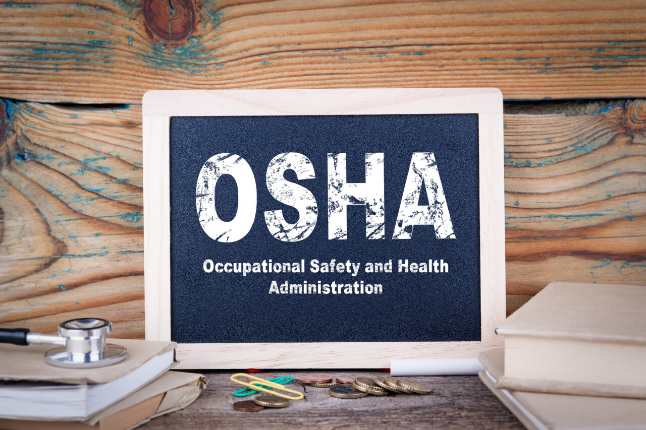 osha, Occupational Safety and Health Administration. Chalkboard