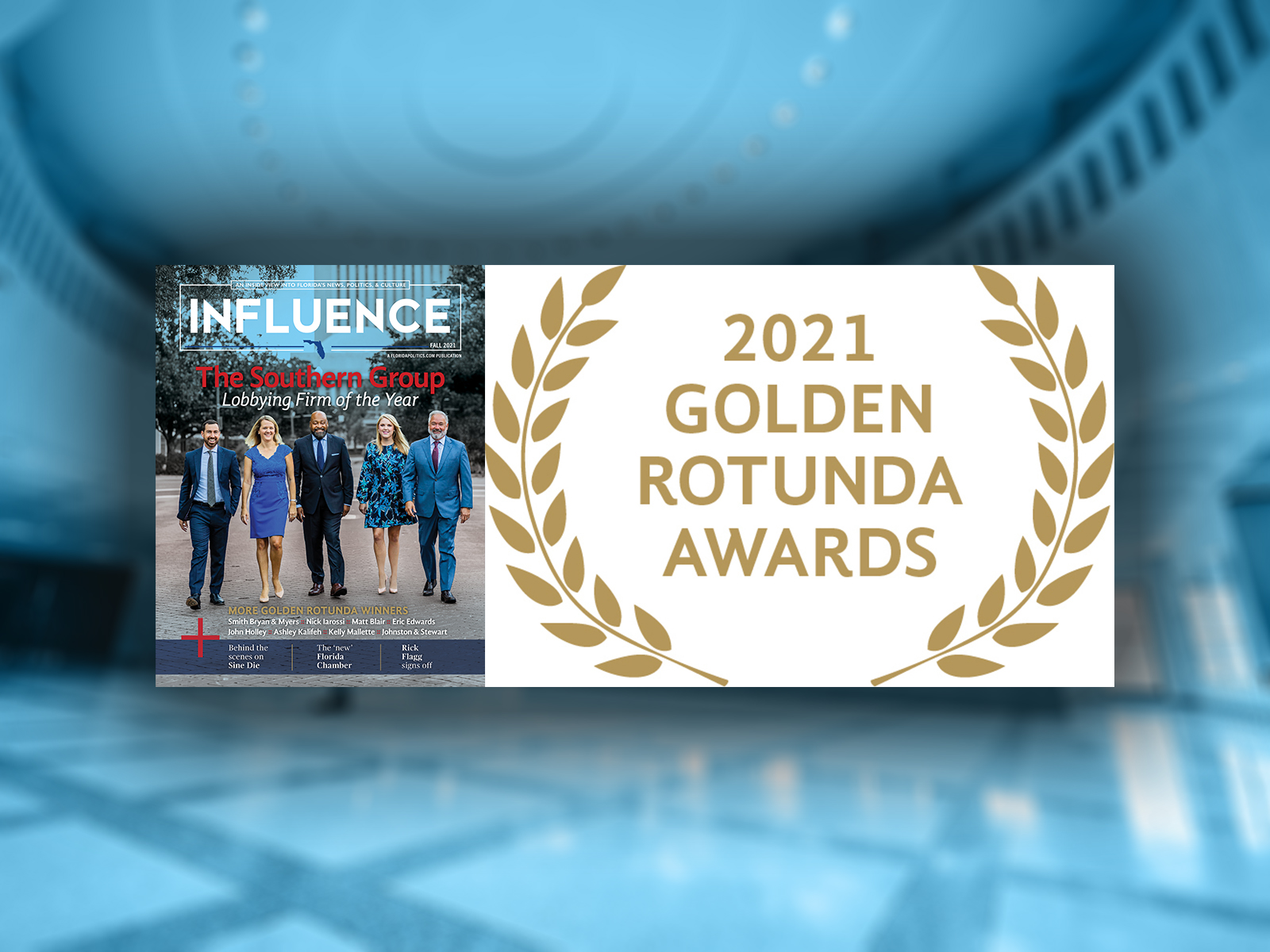 Latest edition of INFLUENCE magazine features 2021 Golden Rotunda Award winners