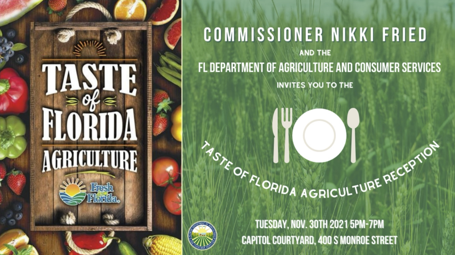 Ag in business Taste of Florida reception returns Tuesday, Farm to You