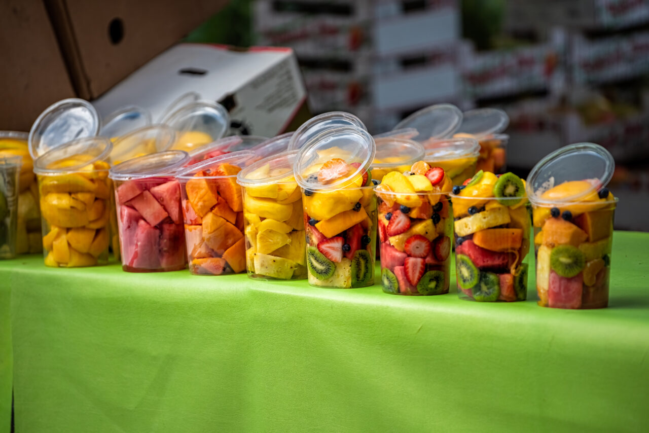 Miami South Beach Lincoln road street produce fruit stand stall