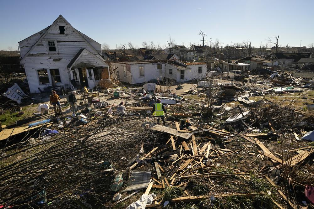 Tornado damage in Kentucky