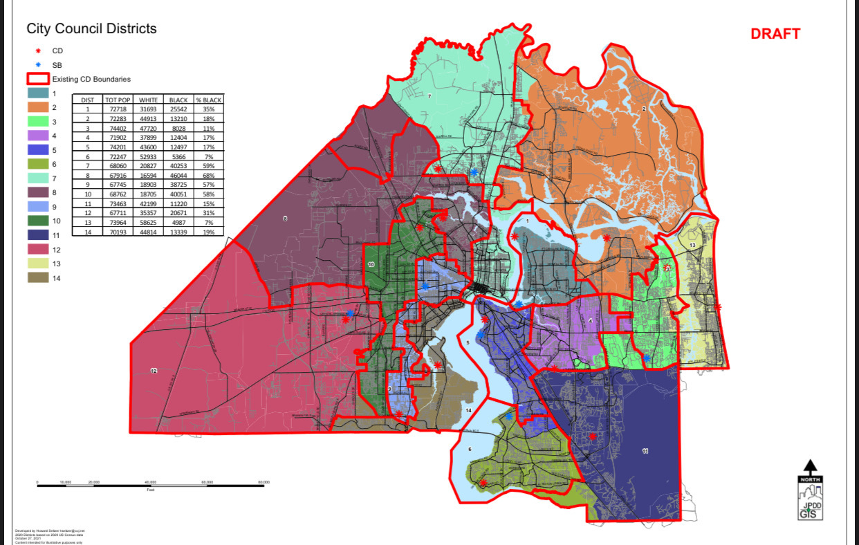 Jacksonville City Council District Map