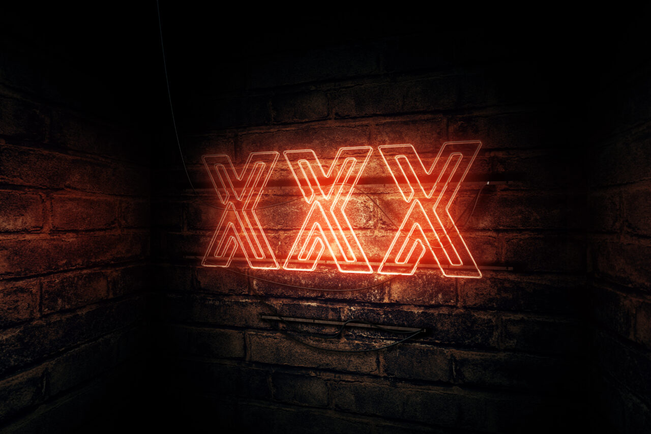 XXX neon sign