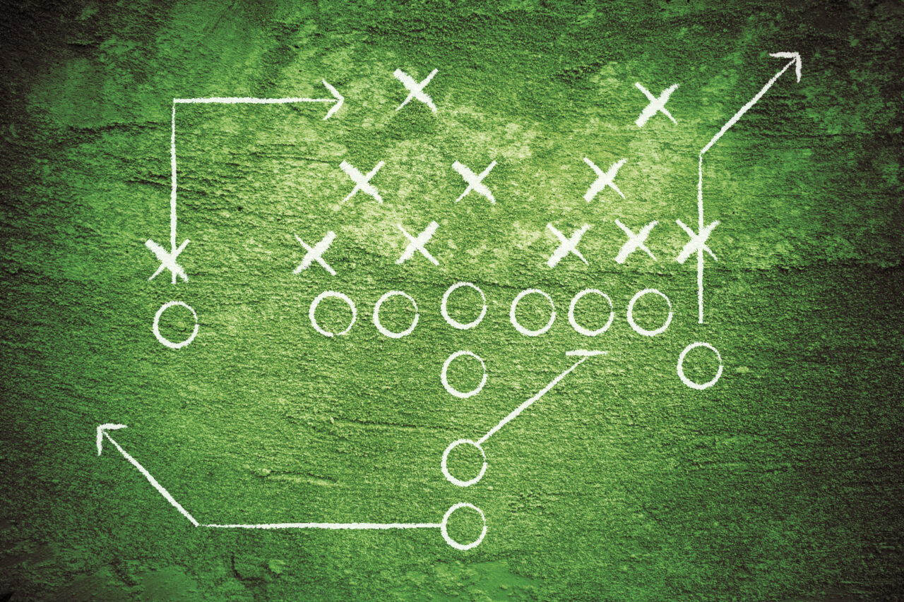 Grunge Football Diagram