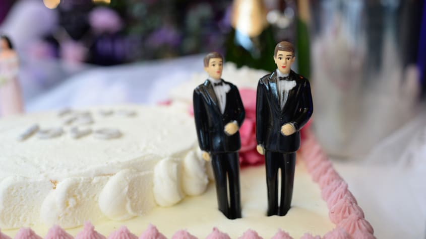 Same sex marriage cake