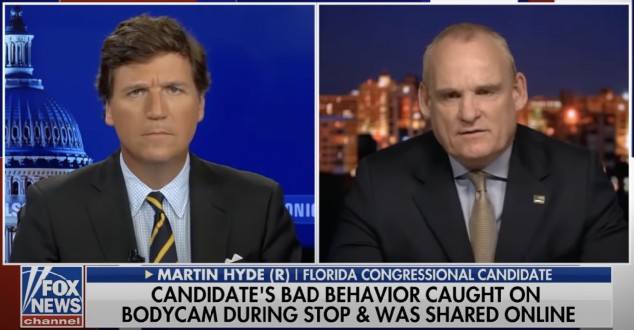 Martin Hyde tells Tucker Carlson he’s still running for Congress