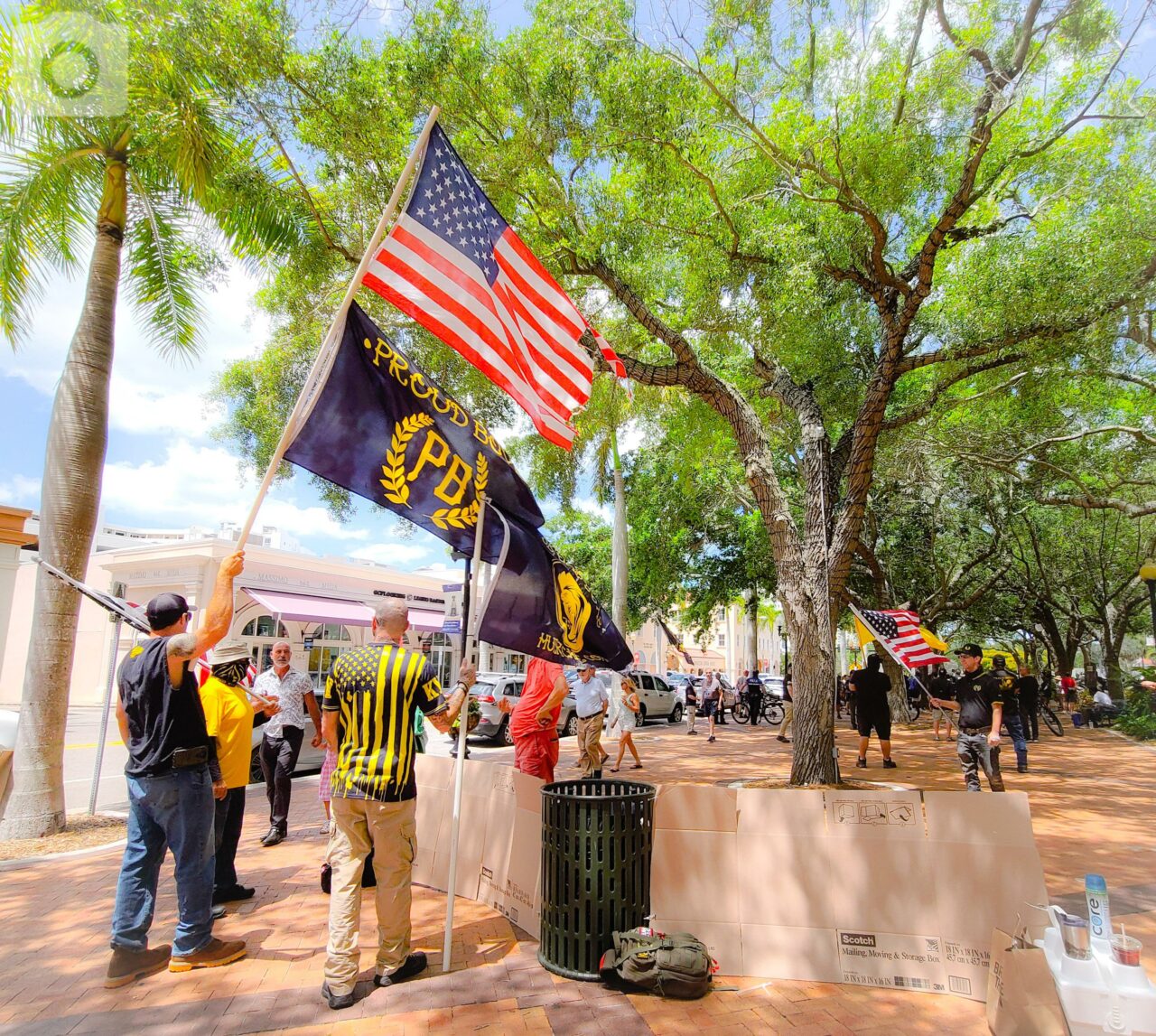 220424 Proud Boys attend a rally in Sarasota