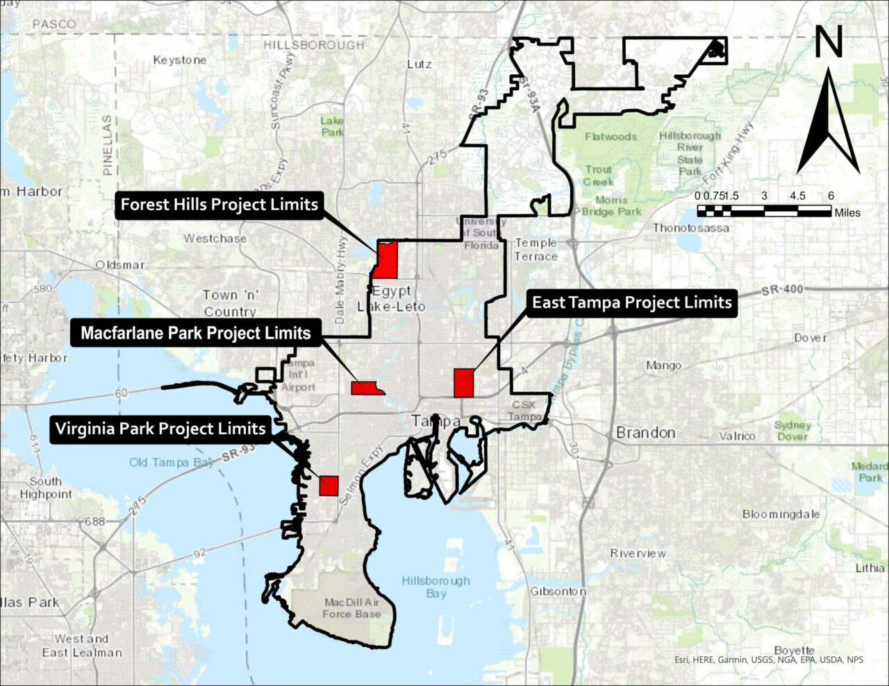 City Of Tampa City Limits Map Tampa Announces Multiphase Infrastructure Improvements Starting In East  Tampa, Macfarlane Park