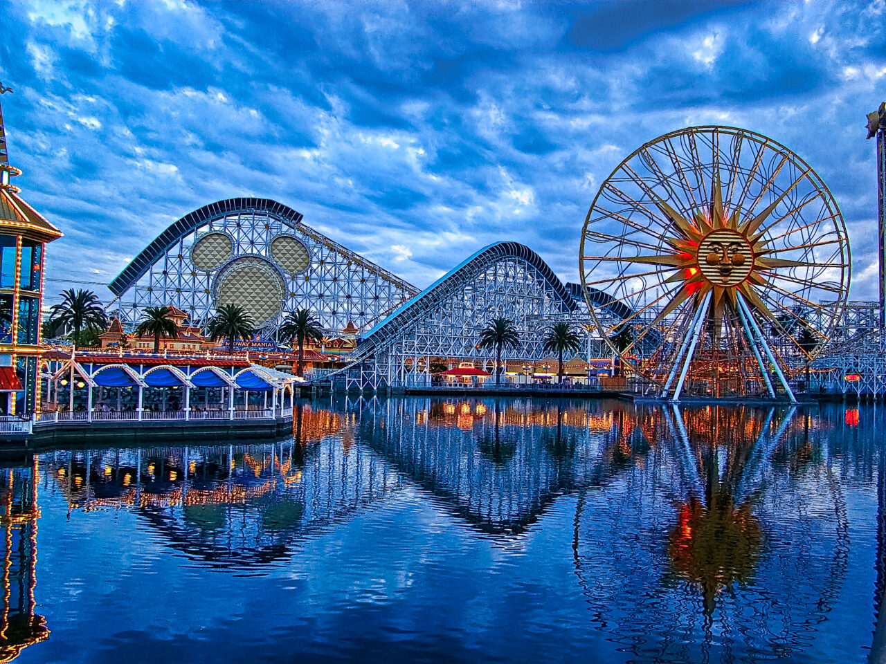 ANAHEIM, CA/USA - Nov 26,2010 : The bright colorful lights of Di