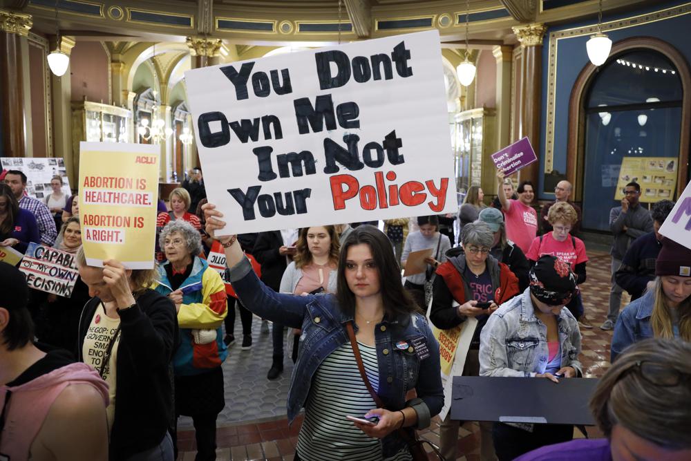 iowa abortion protest ap