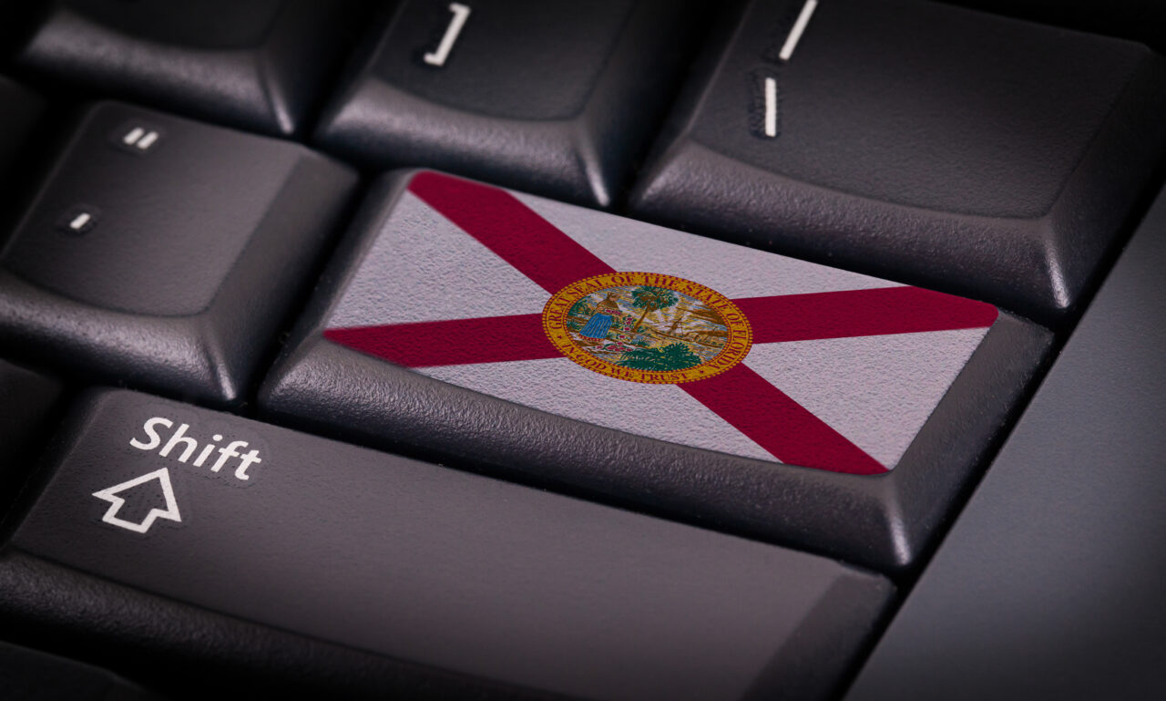 Flag on keyboard