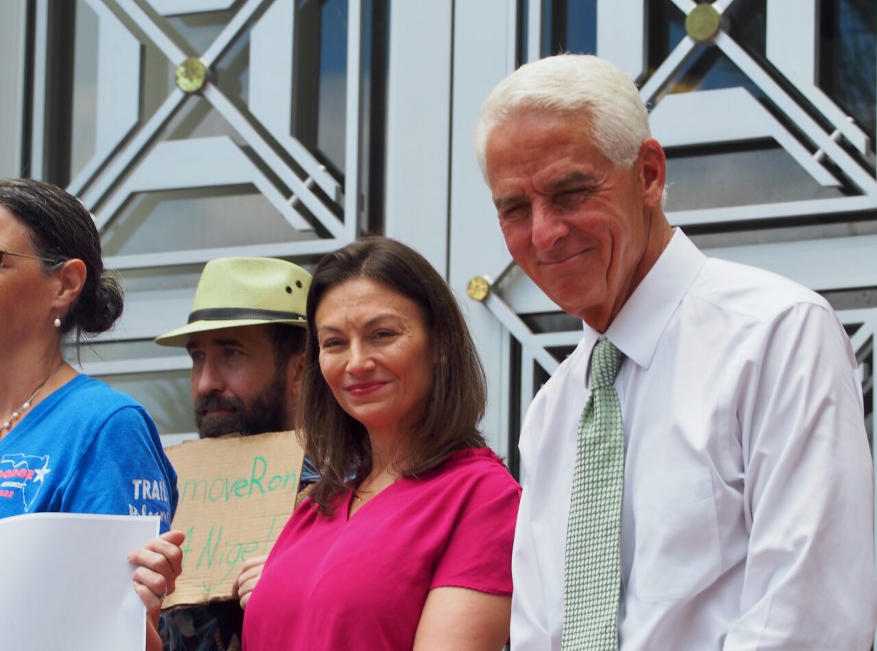 Nikki Fried and Charlie Crist