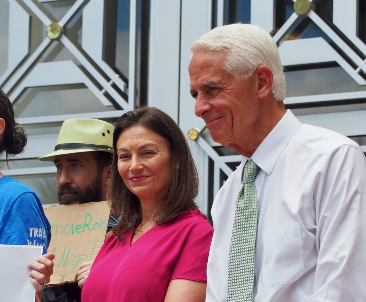Nikki Fried and Charlie Crist