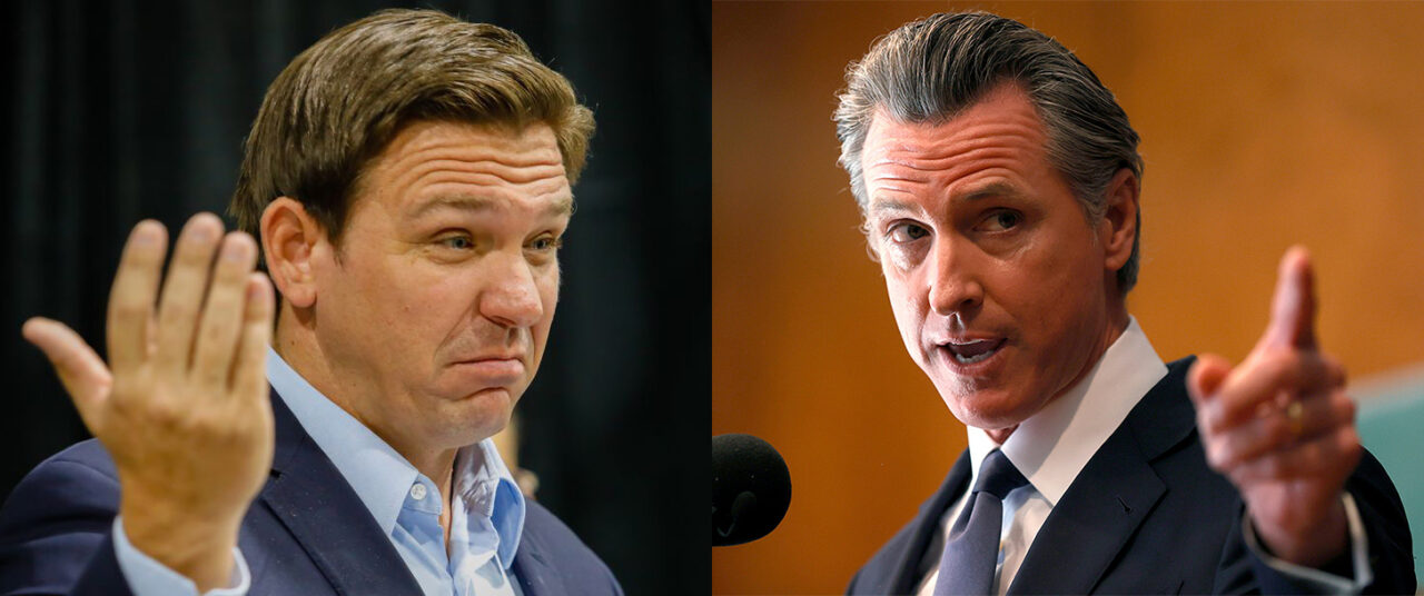 At least one poll shows Ron DeSantis leading Gavin Newsom in