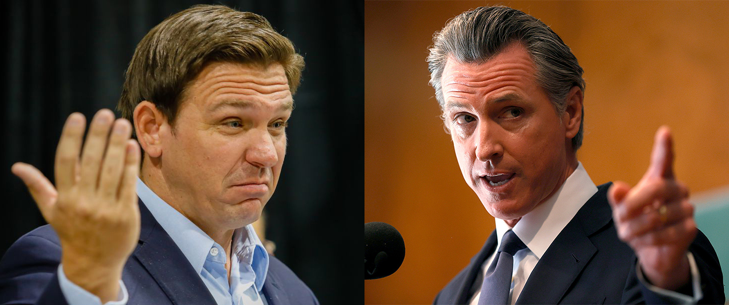 In Debate With DeSantis, Newsom Can't Admit California's Policy