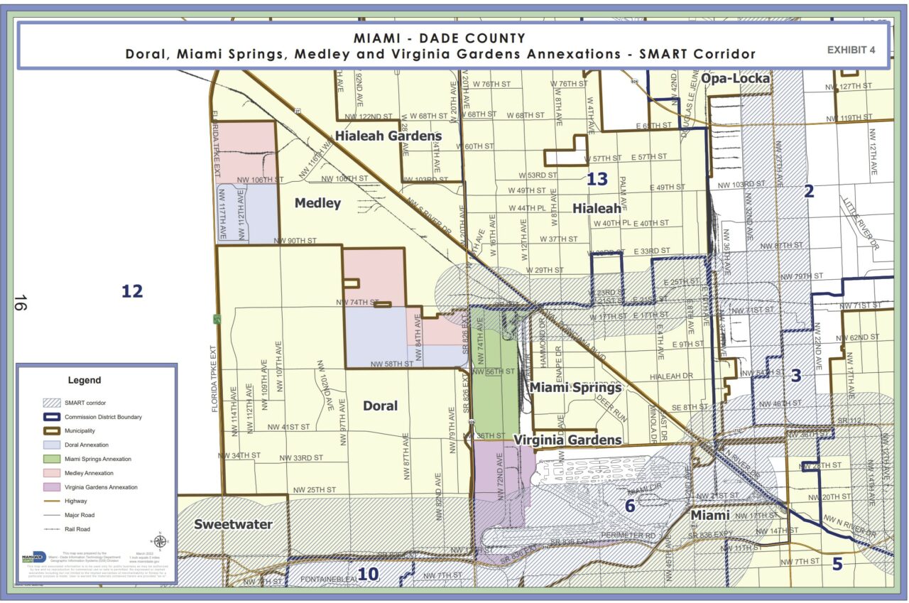 Doral Medley Miami Springs Annexation Areas