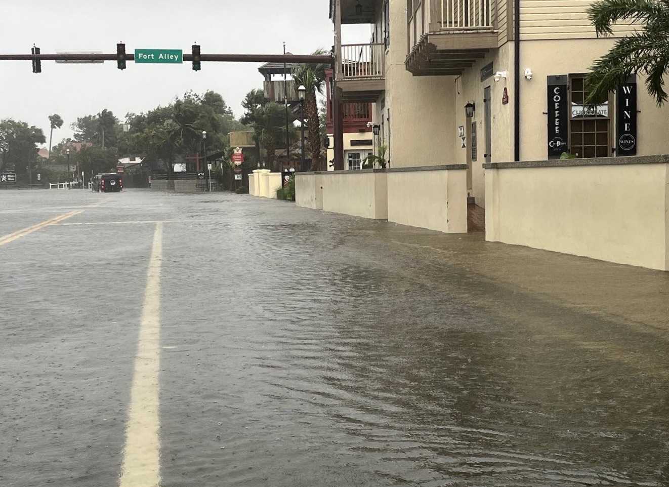 Water tops St. Augustine sea walls as city, St. Johns County flood from Ian