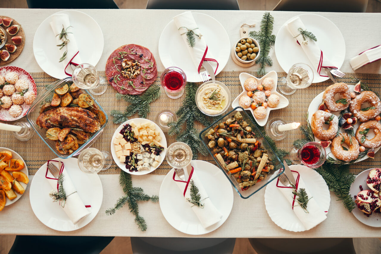 Fetive Dinner Table on Christmas