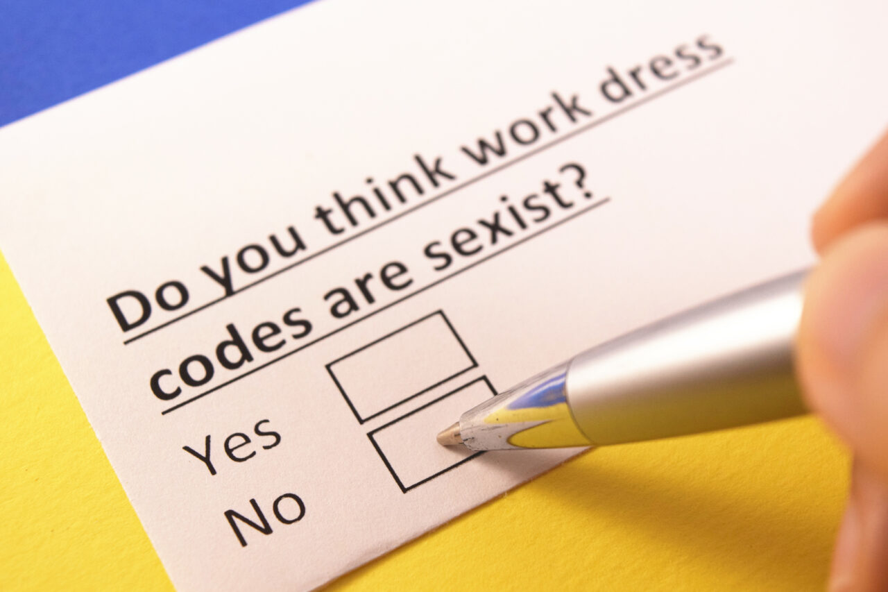 Do you think work dress codes are sexist? Yes or no?