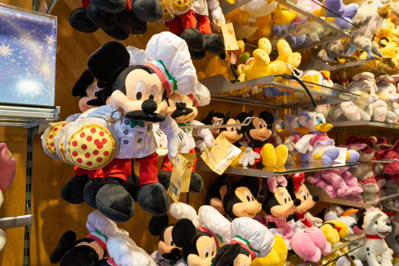 VENICE, ITALY - CIRCA MAY, 2019: interior shot of Disney shop in