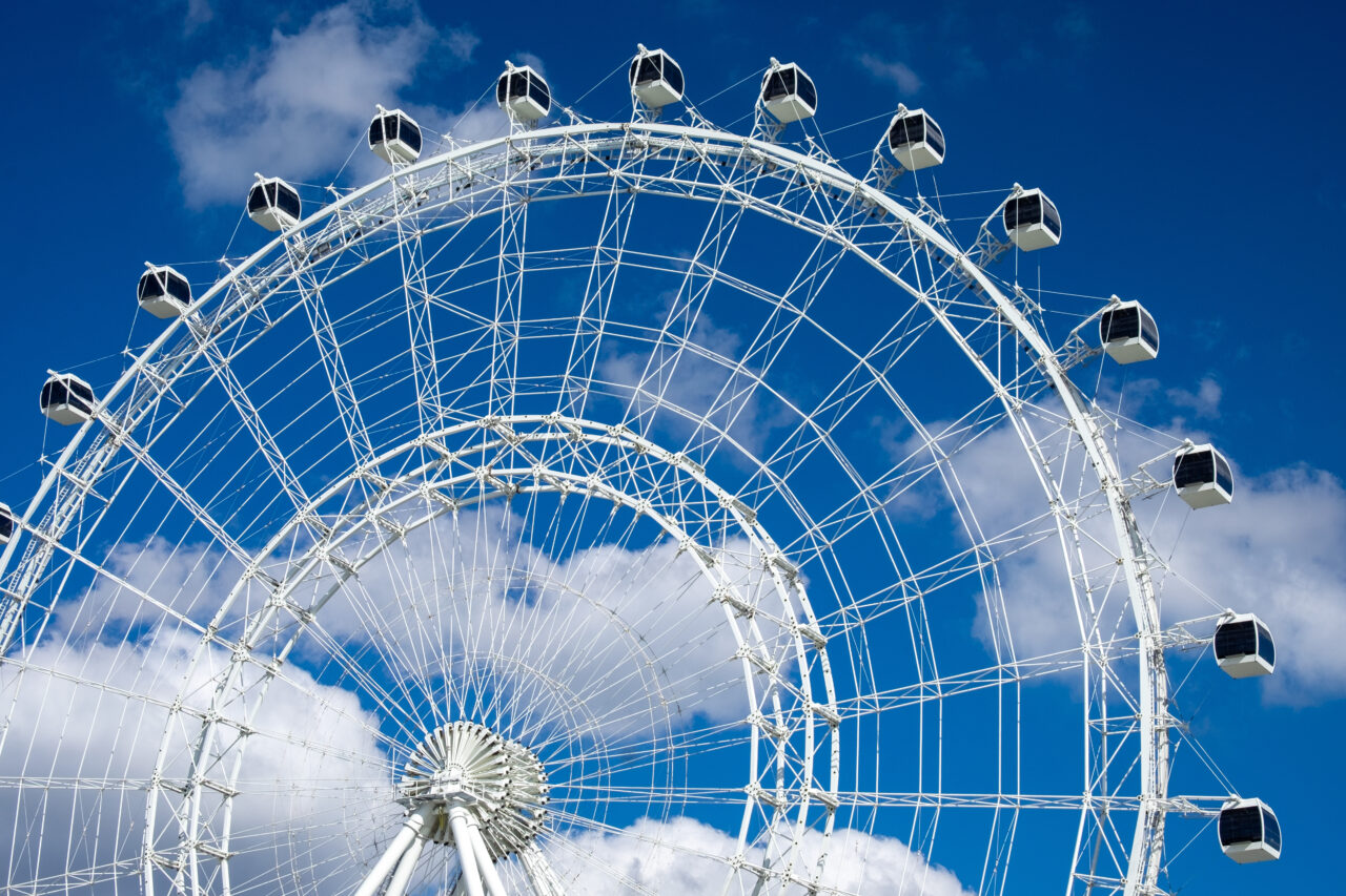 Orlando, Florida, US - November 2021: The Wheel at ICON Amusemen