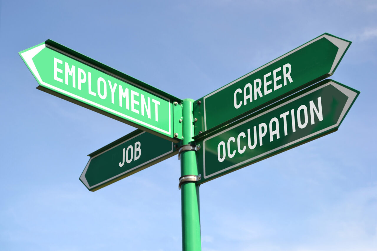 Employment, career, job, occupation signpost