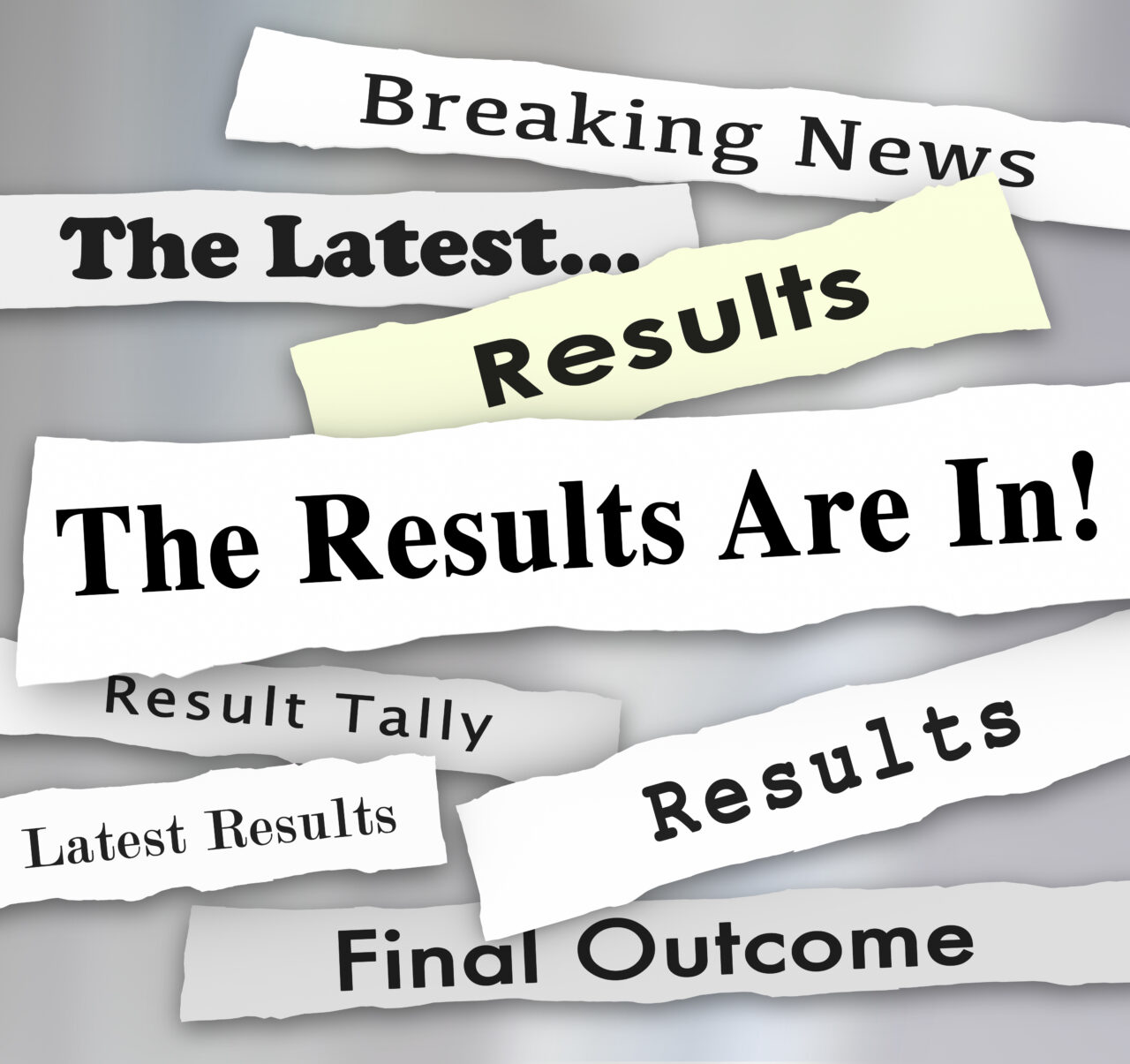 The Results Are In Newspaper Headlines Voting Election Survey Po