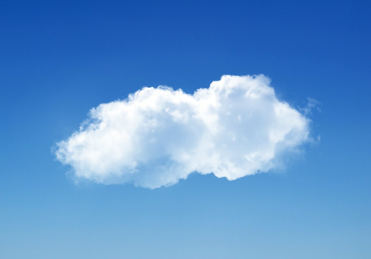 Single cloud in summer sky