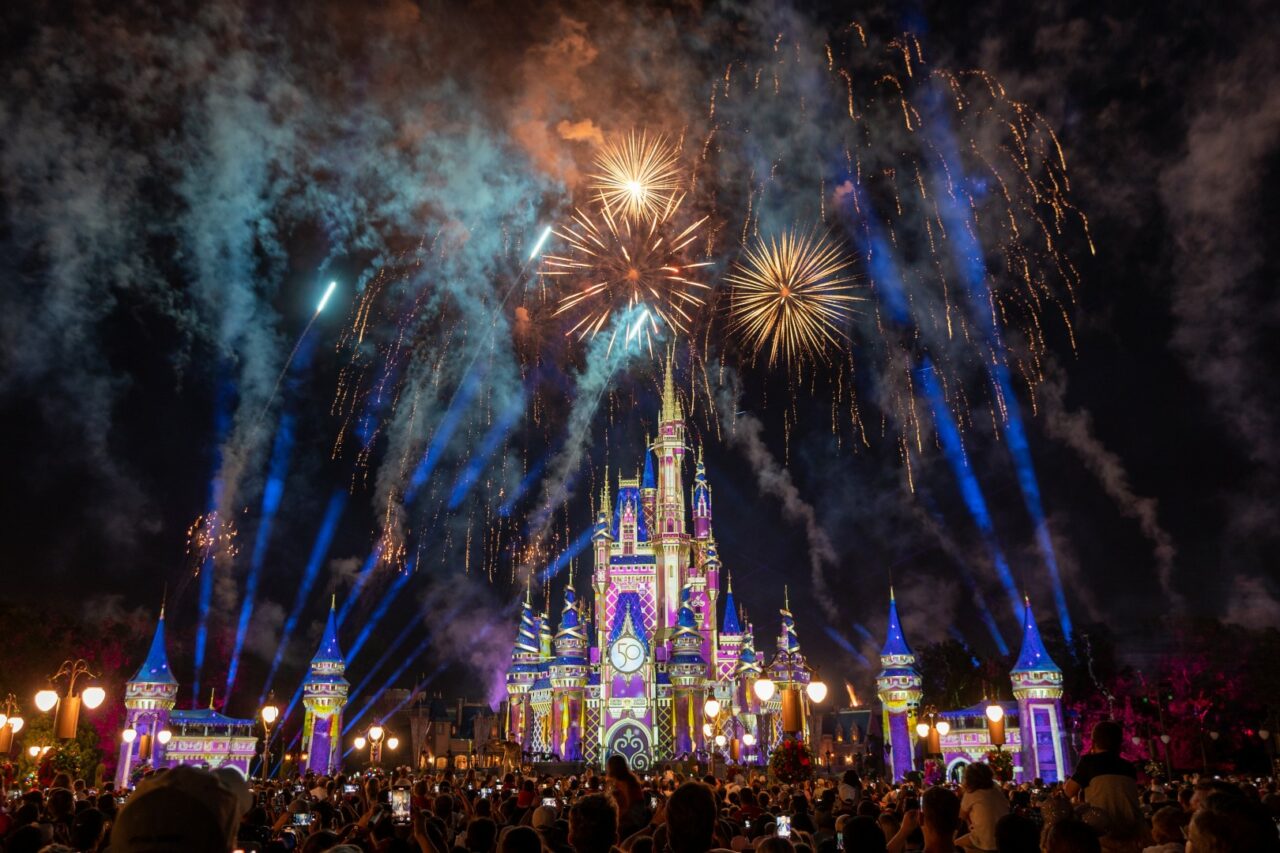 Orlando, FL, USA - November 5 2022 : Magic Kingdom Park firework